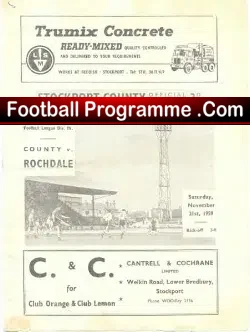 Stockport County v Rochdale 1959