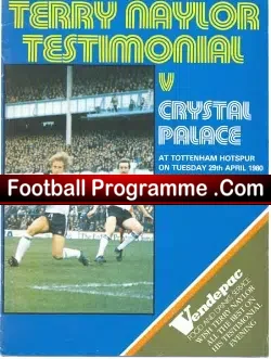Terry Naylor Benefit Match Testimonial Tottenham 1980