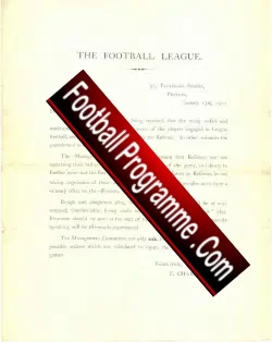 The Football League Letter 1910