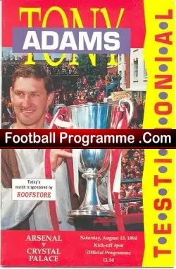 Tony Adams Testimonial Arsenal v Crystal Palace 1994