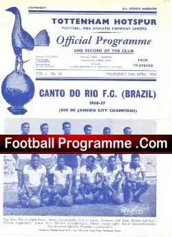 Tottenham Hotspur v Canto Do Rio Brazil 1958