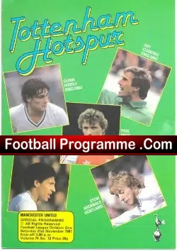 Tottenham Hotspur v Manchester United 1981