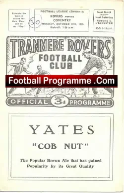 Tranmere Rovers v Coventry City 1959 – Friendly Game