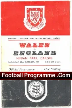 Wales v England 1957 – Plus Song Sheet + Duncan Edwards