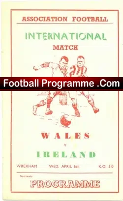 Wales v Ireland 1957 – Pirate Programme