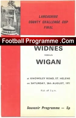 Widnes Rugby v Wigan 1971 – Lancashire County Cup Final