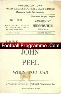 Workington Town Rugby v Dewsbury 1947
