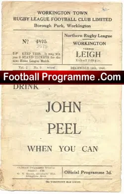 Workington Town Rugby v Leigh 1946