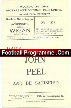 Workington Town Rugby v Wigan 1948