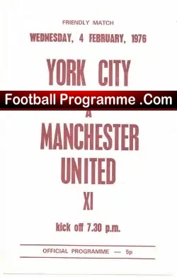 York City v Manchester United 1976