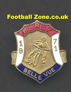 Belle Vue Aces Speedway Badge 1971