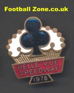Belle Vue Aces Speedway Badge 1978