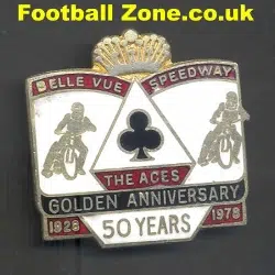 Belle Vue Aces Speedway Badge 1978