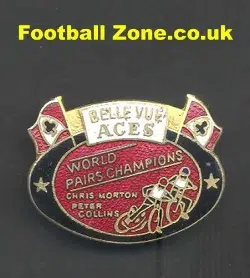 World Pairs Champion Peter Collins Belle Vue Speedway Badge