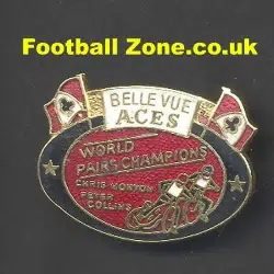 World Pairs Champion Peter Collins Belle Vue Speedway Badge