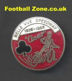 Belle Vue Aces Speedway Badge 1968
