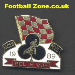 Belle Vue Aces Speedway Badge 1989