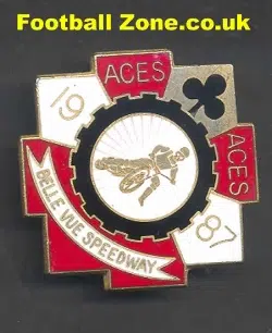 Belle Vue Aces Speedway Badge 1987