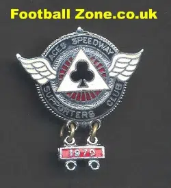 Belle Vue Aces Speedway Badge 1970 + Year Bar