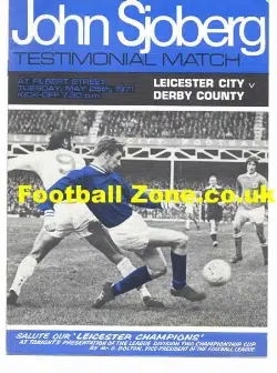 John Sjoberg Testimonial Benefit Match Leicester City 1971