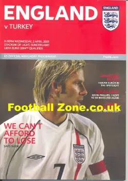 England v Turkey 2003