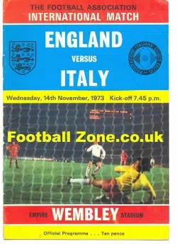 England v Italy 1973 - Bobby Moore Last International Match