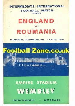 England v Romania 1957 - Uner 23 Match London