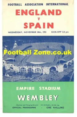 England v Spain 1955