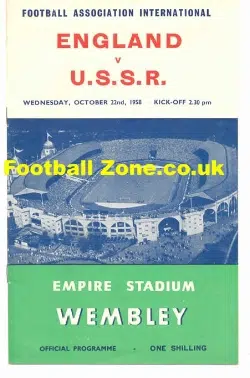 England v Russia 1958 - Sir Tom Finney Last Match