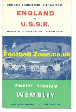 England v Russia 1958 - Tom Finney Last Match