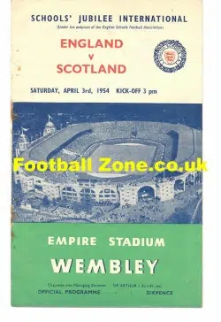 England v Scotland 1954 – Schoolboys Wembley 3