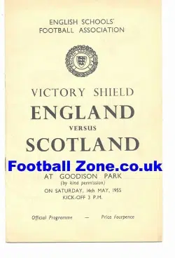 England v Scotland 1955 – Goodison Park Everton Schools