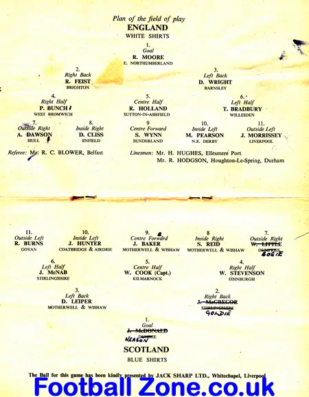 England v Scotland 1955 – Goodison Park Everton Schools