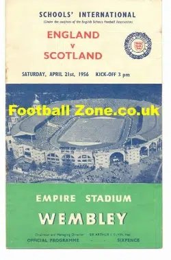 England v Scotland 1956 – Wembley  Included Gaskel