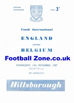 England v Belgium 1957 - at Hillsborough Bobby Moore