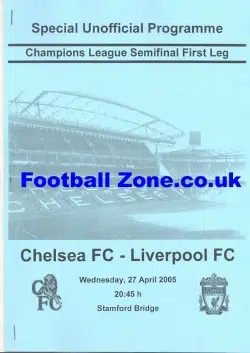 Chelsea v Liverpool 2005 - Blue Pirate Programme Issue