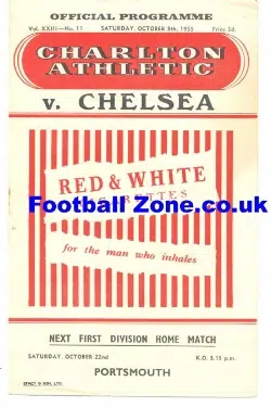 Charlton Athletic v Chelsea 1955
