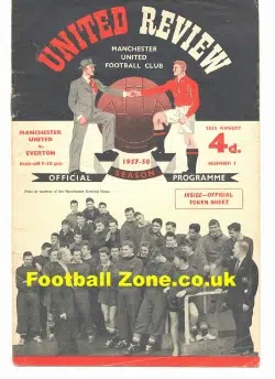 Manchester United v Everton 1957 - Programme Number 1