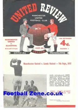 Manchester United v Blackpool 1957 - Munich Season