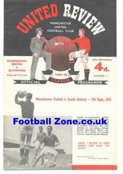 Manchester United v Blackpool 1957