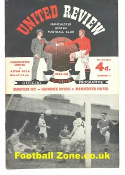 Manchester United v Aston Villa 1957