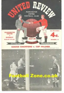 Manchester United v Burnley 1957