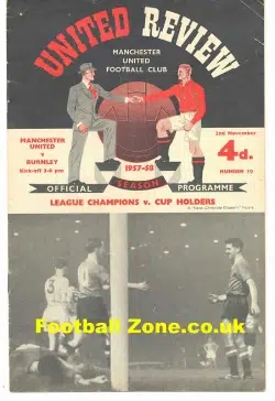 Manchester United v Burnley 1957