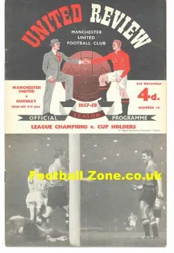 Manchester United v Burnley 1957 - Munich Season