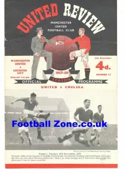 Manchester United v Leicester City 1957 -2  Busby Babes 1st Game