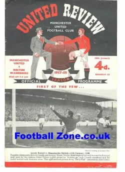 Manchester United v Bolton Wanderers 1958 - Munich Season