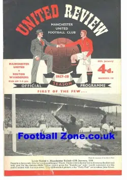 Manchester United v Bolton Wanderers 1958