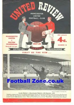Manchester United v Bolton Wanderers 1958
