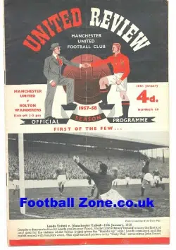 Manchester United v Bolton Wanderers 1958