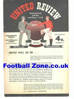 Manchester United v Nottingham Forest 1958 - Busby Babes